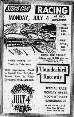 Thunderbird Raceway - Old Ad (newer photo)